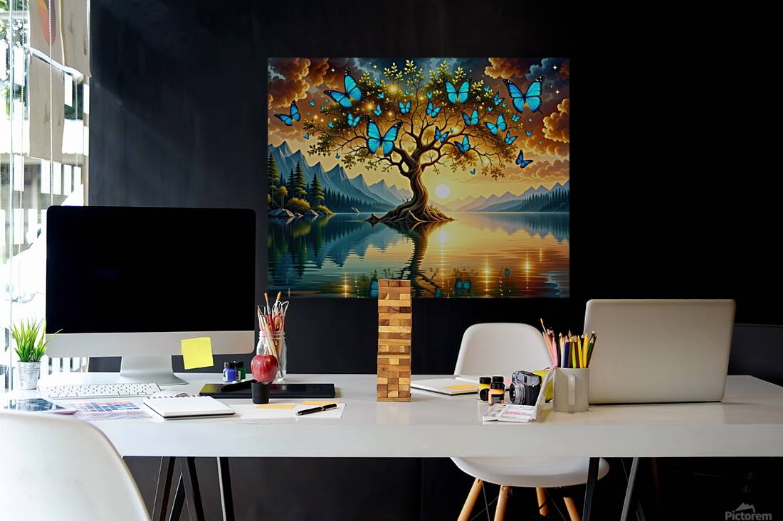 Emerald Butterflies Dream  Reproduction