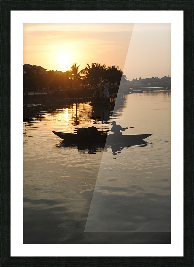 Asian Fishin Picture Frame print
