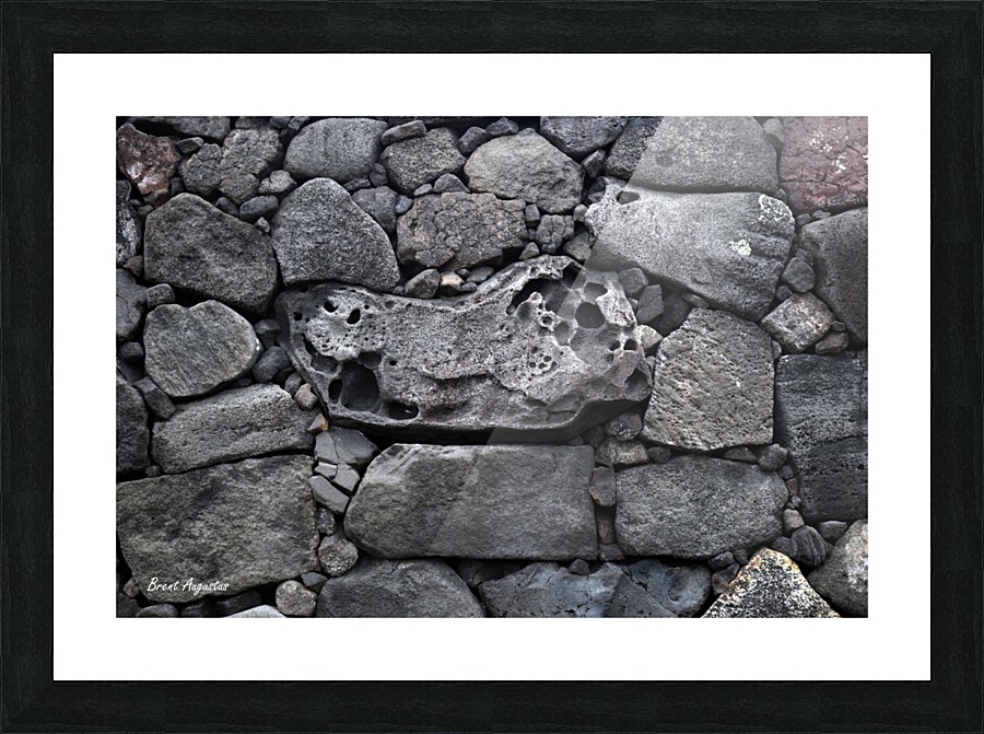 Lava brick Picture Frame print