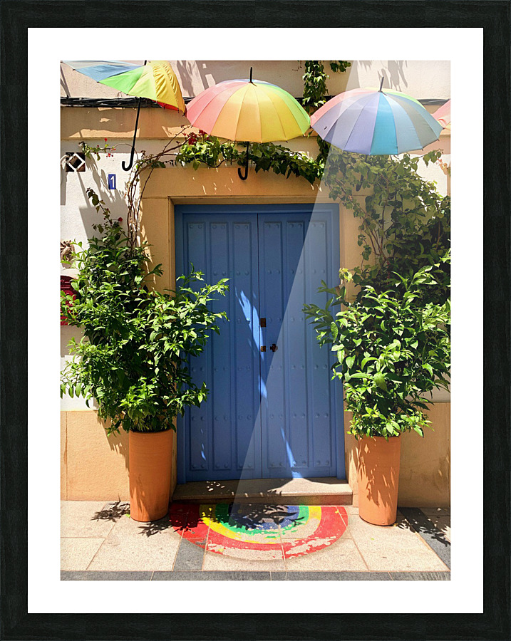 Rainbow Door Picture Frame print