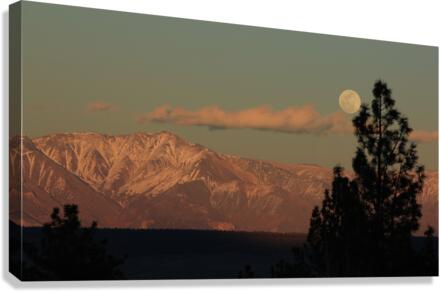 moonfullwhitemtnpk Canvas Print
