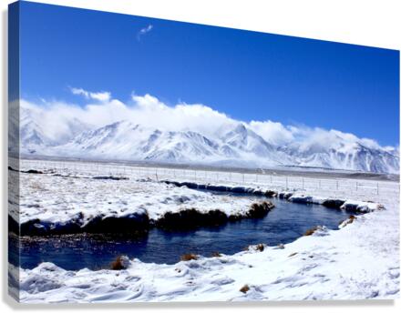 Owens River Snow Canvas Print
