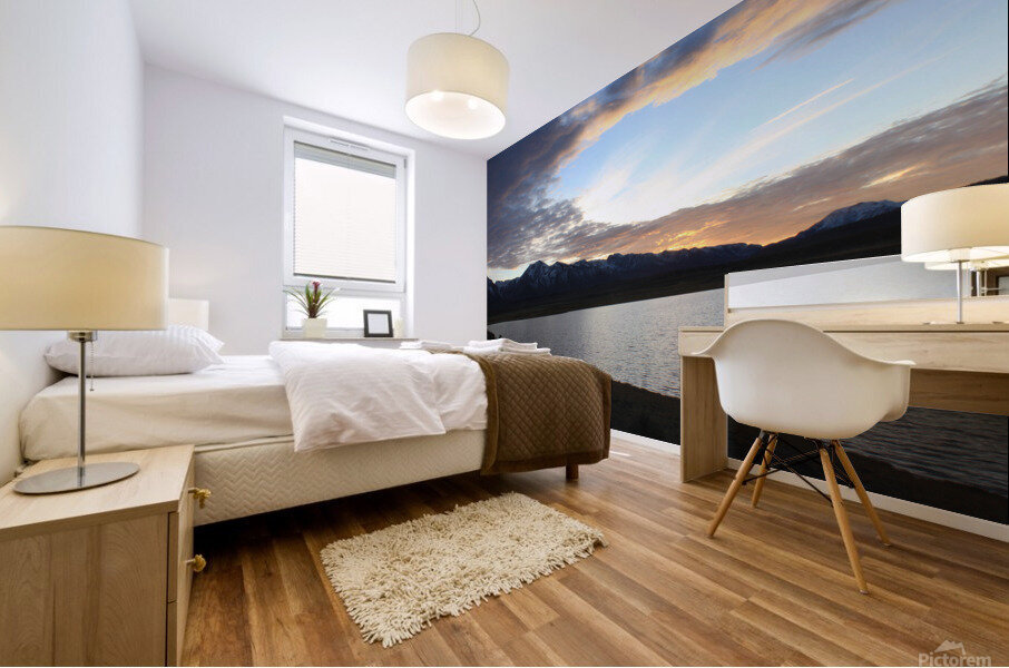 Lake Sunset Reflection Mural print