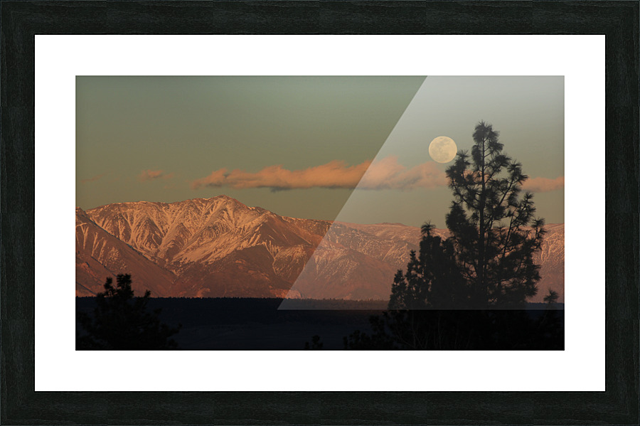 moonfullwhitemtnpk Picture Frame print