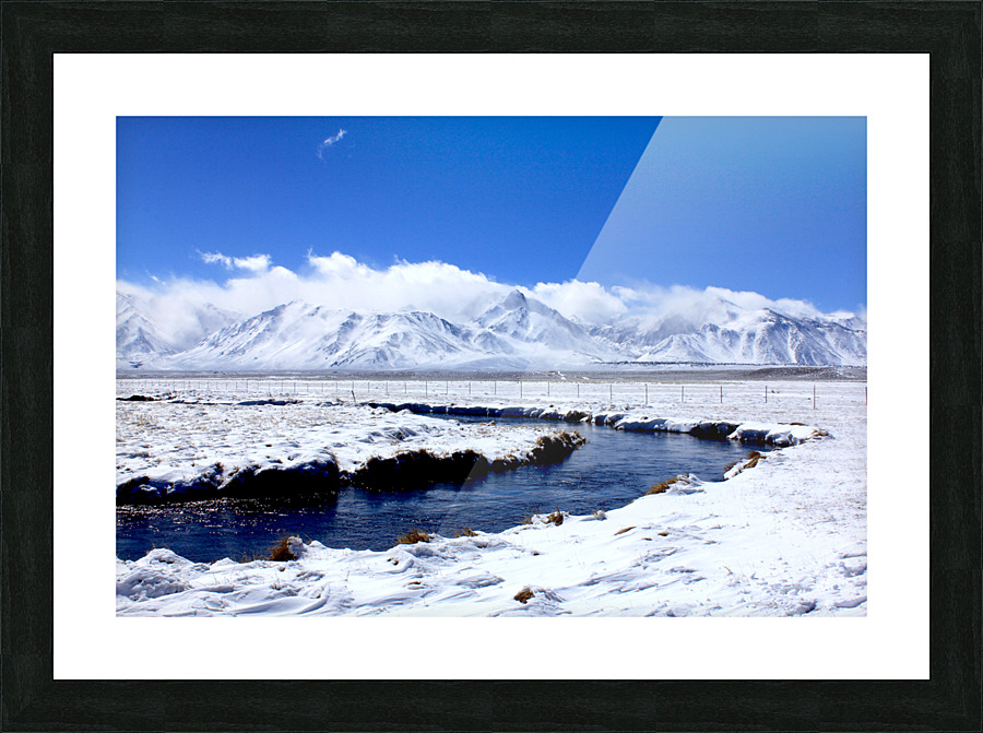 Owens River Snow Picture Frame print
