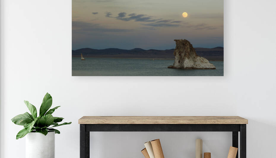 Full Moon Rising Over Mono Lake  by Dan McConnell