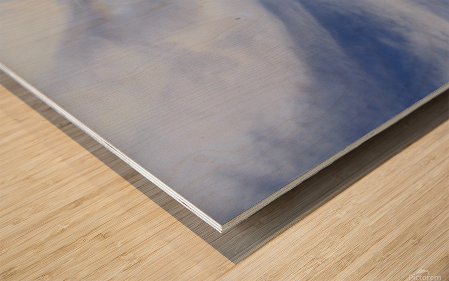 Cirrus Clouds Ice Rainbow Wood print