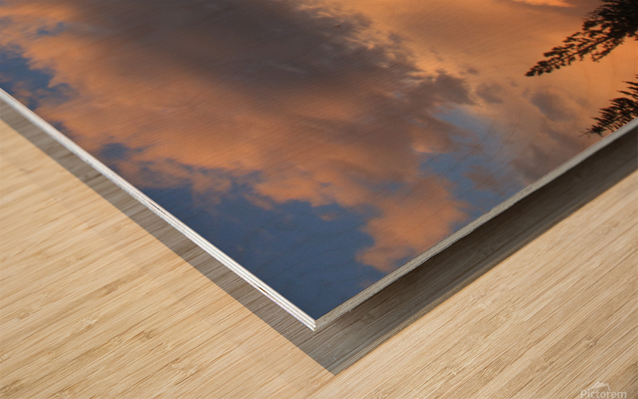 Sunset Tumultuous Sky Wood print