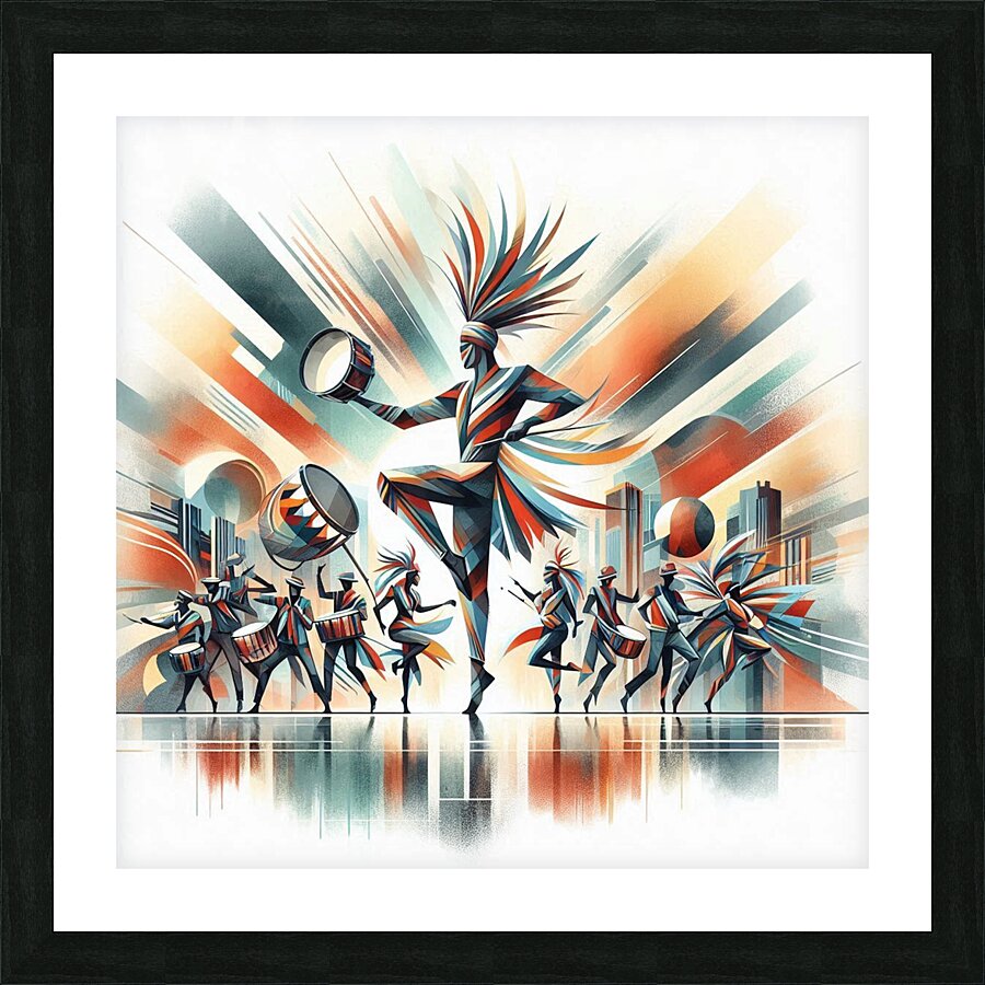 Rhythmic Urban Parade Picture Frame print