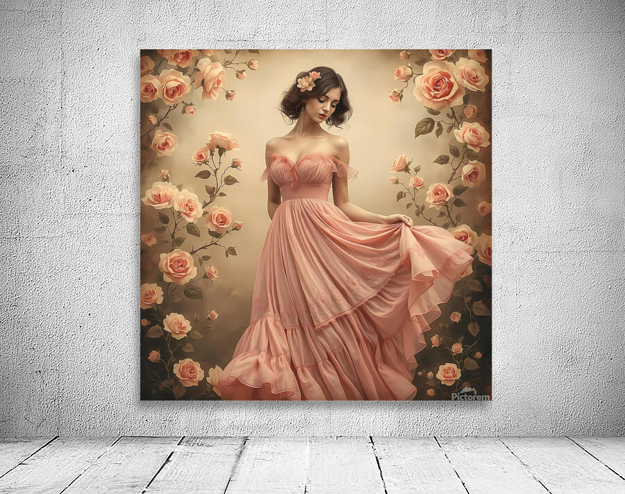 Ethereal Rose Elegance Wall Preview