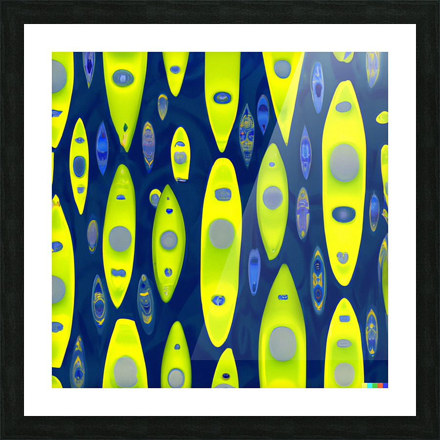 Abstract Kayaks Picture Frame print