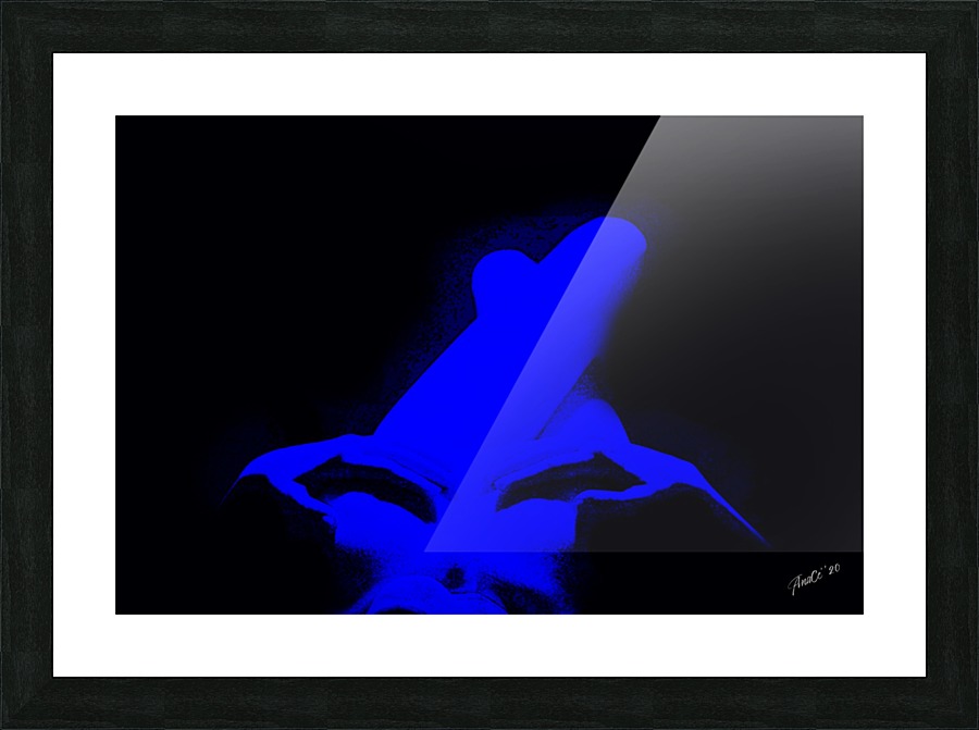 Lady In Blue Picture Frame print