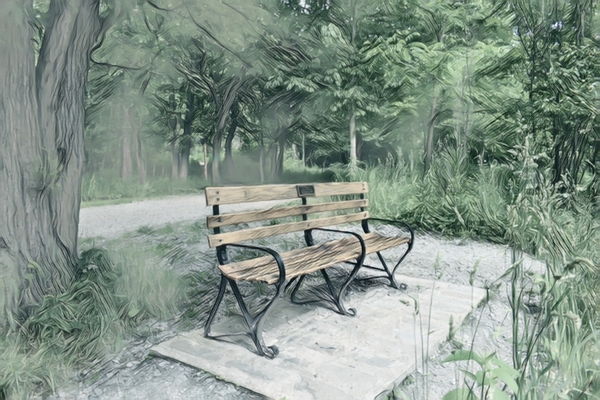 Park bench light Digital Download