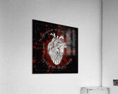 Warriors Heart - with text Acrylic Print