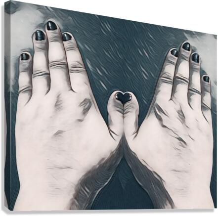 Heart in hand Canvas Print
