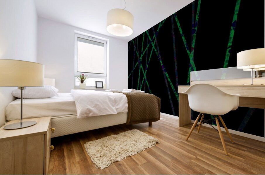 Neon Lines Mural print