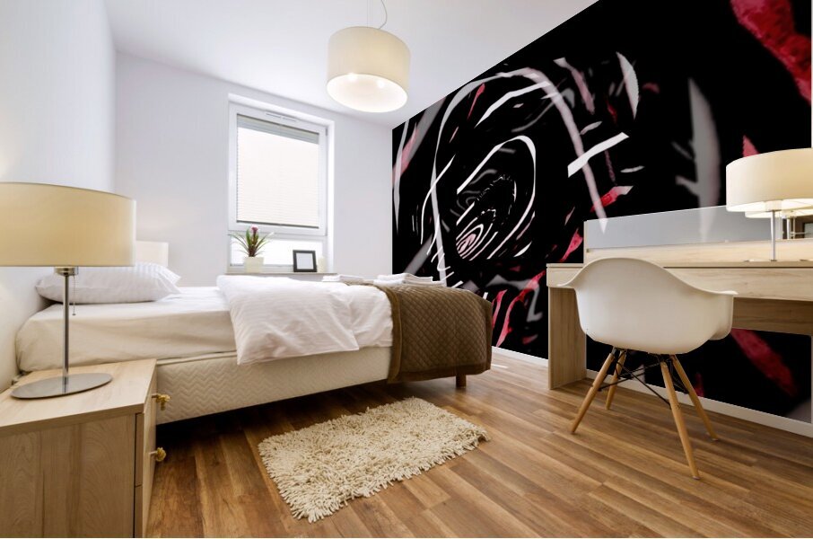 Streaming Red Mural print