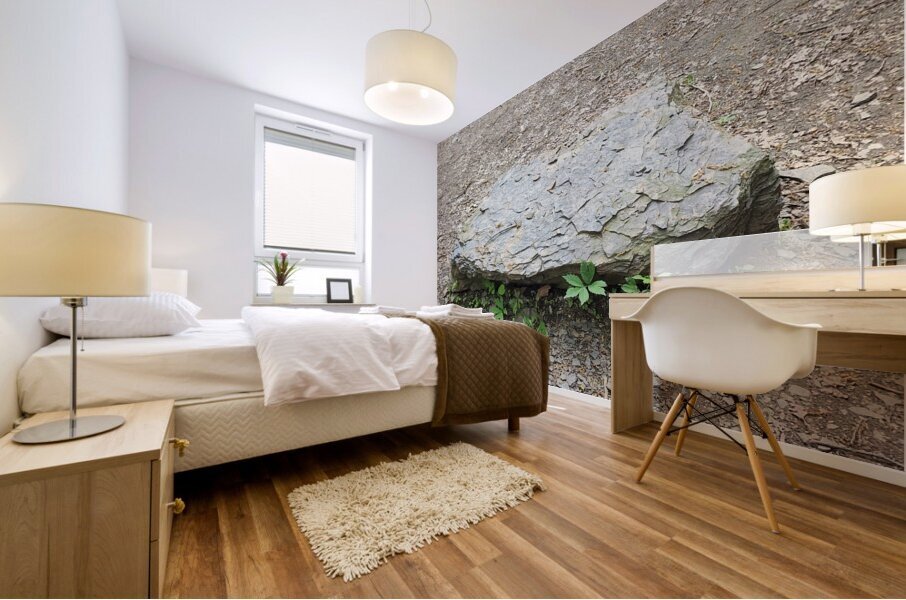 Cracked Slate Stone Mural print