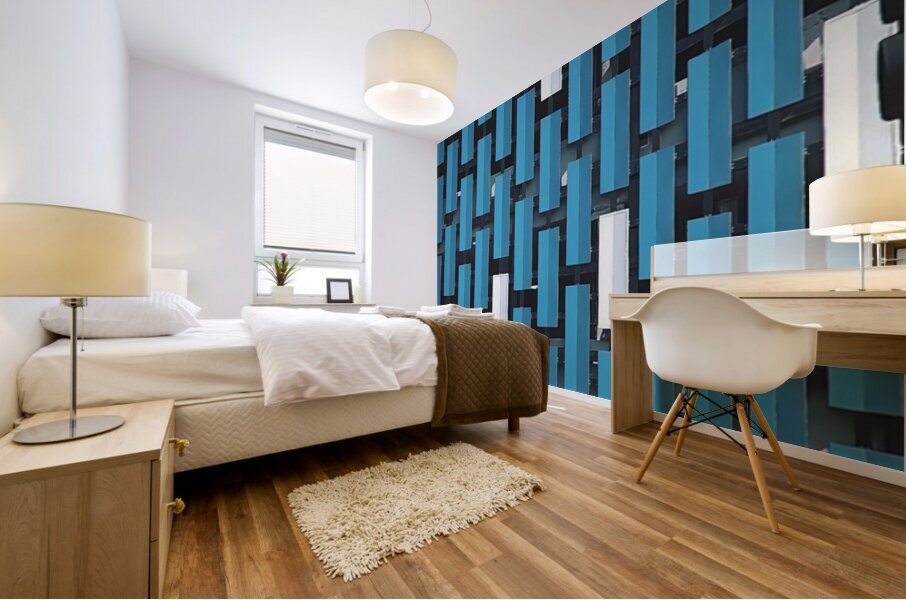 Blue Fascade Mural print