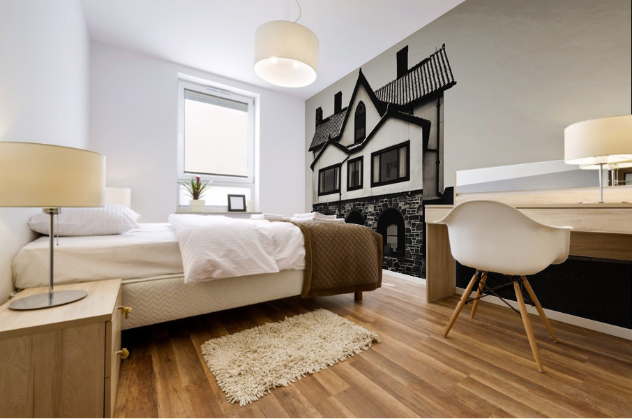 Stone house - dark Mural print