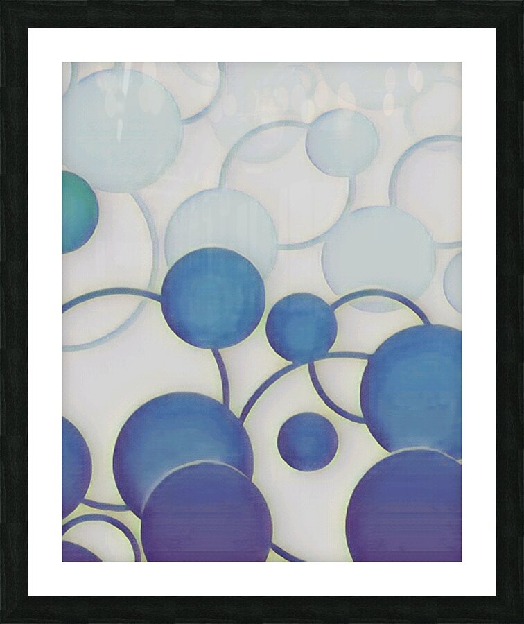 Blue Ball Lines Picture Frame print