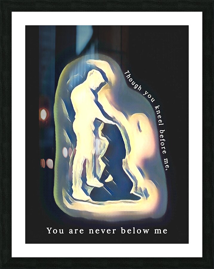 Surrender - with text - reverse color Picture Frame print