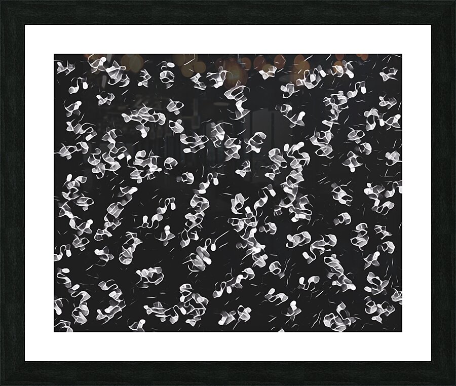 Woven Flames  - B&W Picture Frame print