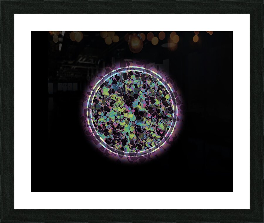 Neon Ball Picture Frame print