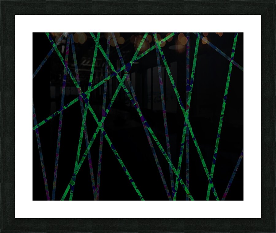 Neon Lines Picture Frame print