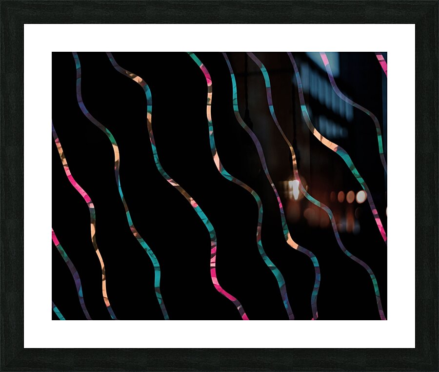 Color Line Streams Picture Frame print