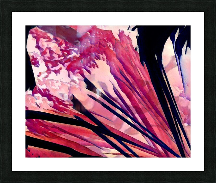 Red Reeds Picture Frame print