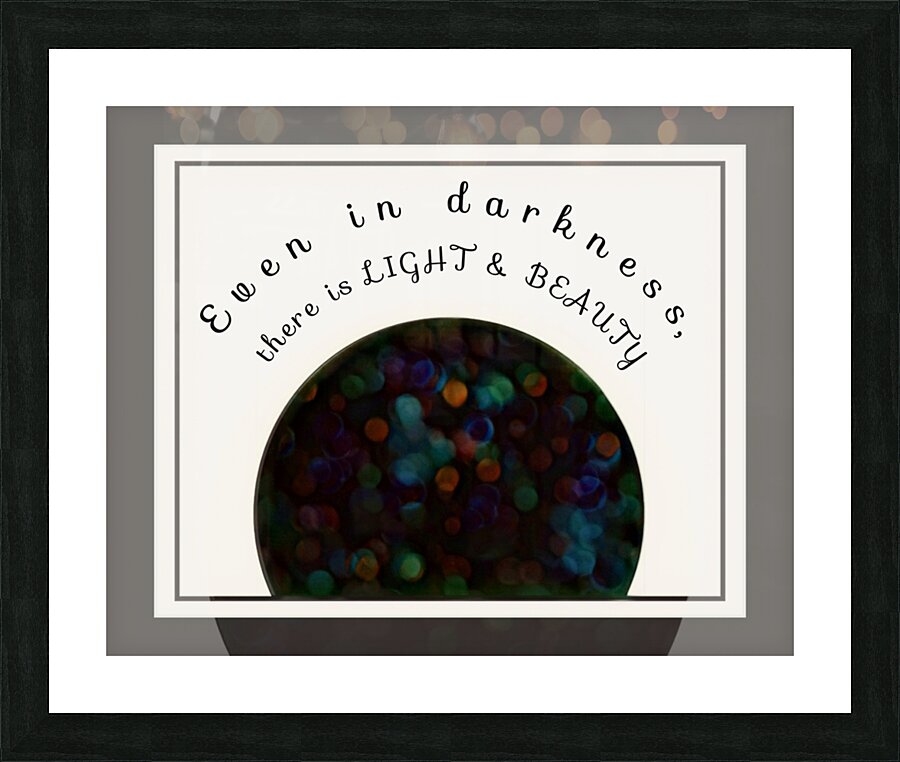 Glow Ball with Text Picture Frame print