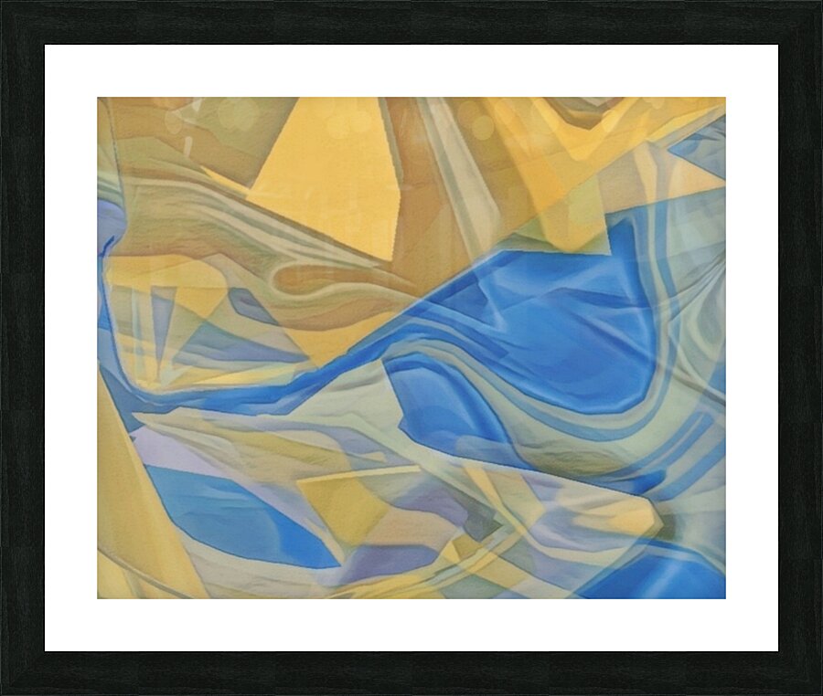 Ukraine Wave Picture Frame print