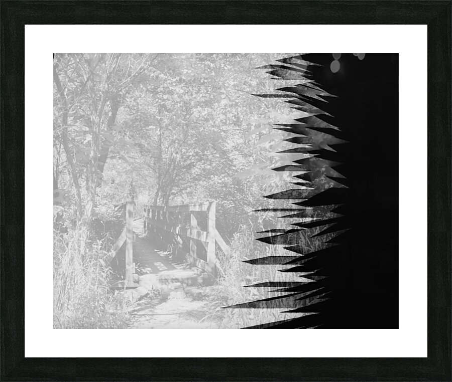 Jagged Edges B&W Picture Frame print