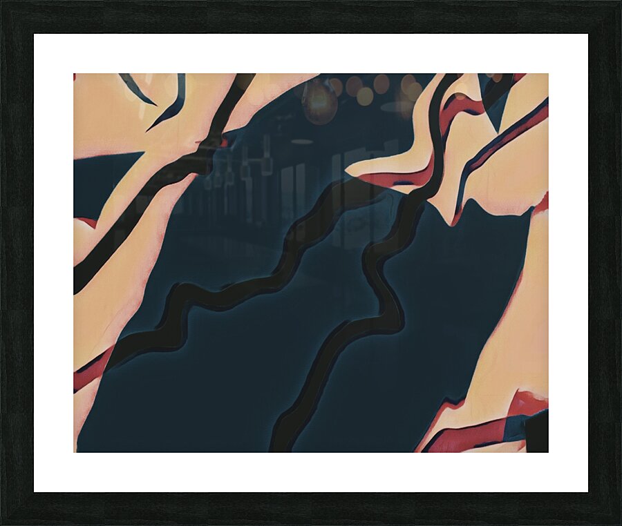 Electric Lines - Red & Blue Picture Frame print
