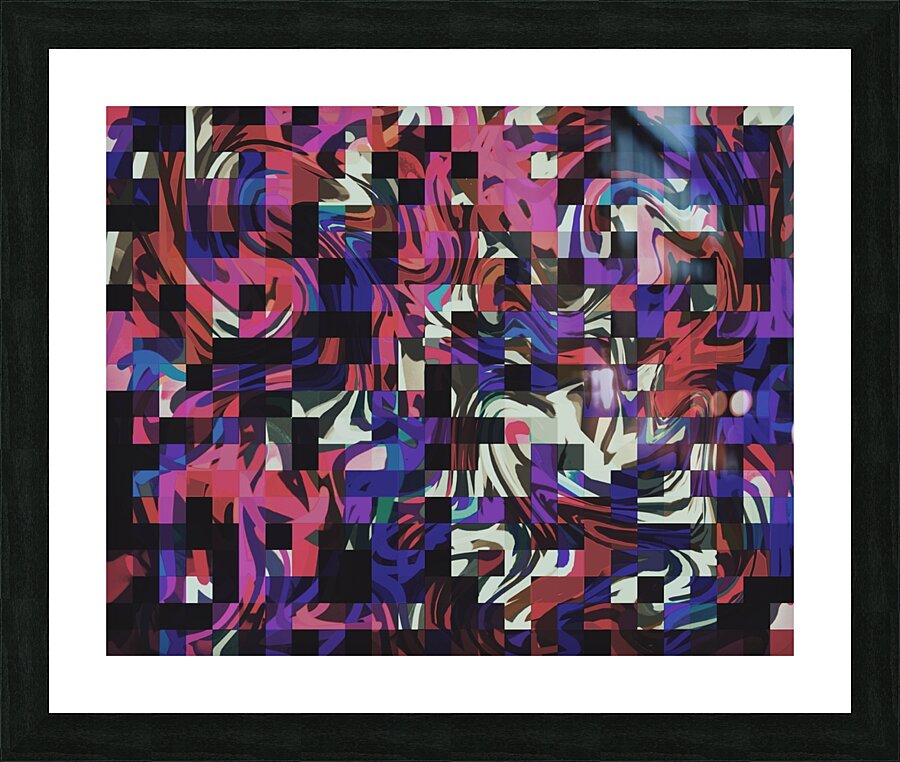 Pixilated Imagery Picture Frame print