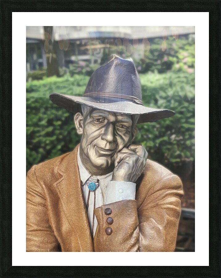 Bench Statue Picture Frame print