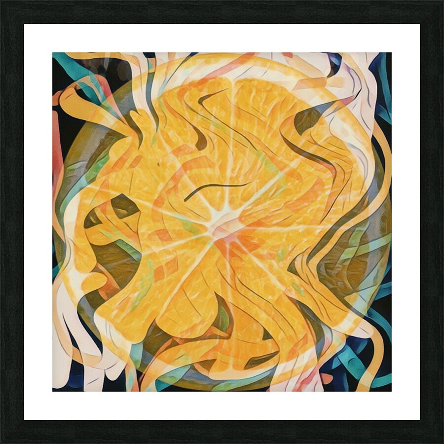 Twisted Orange Picture Frame print
