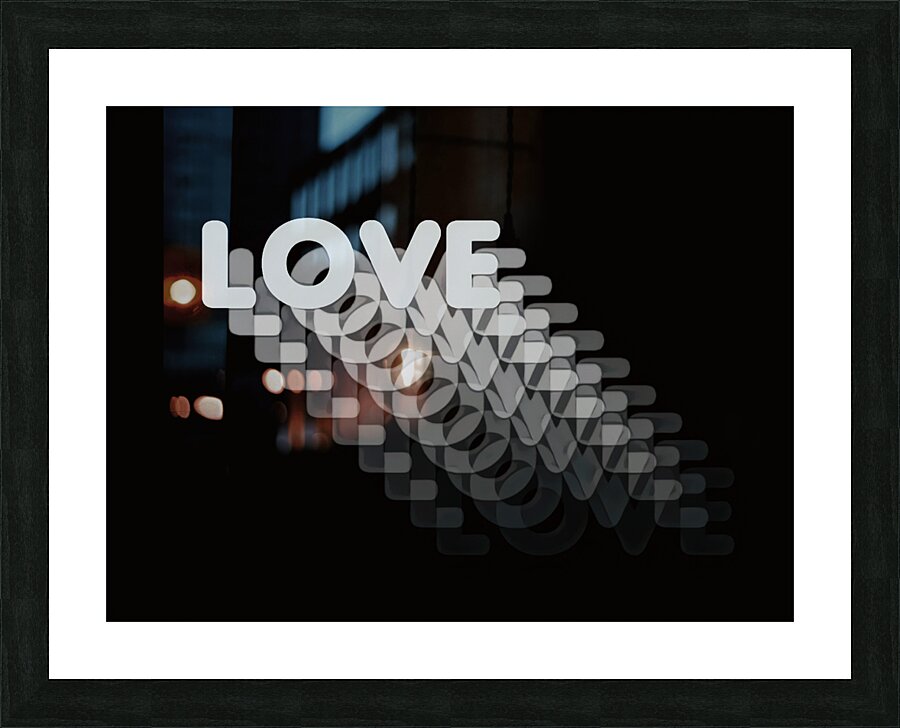 Love - B&W Picture Frame print