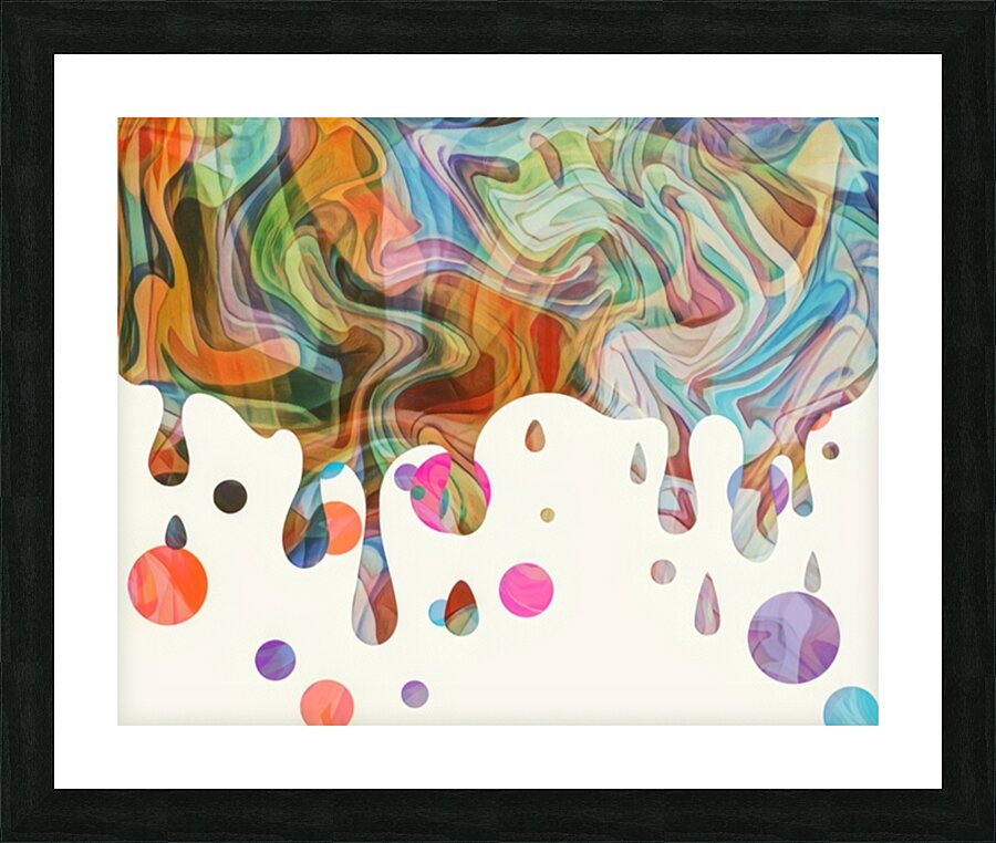 Color Drip Picture Frame print