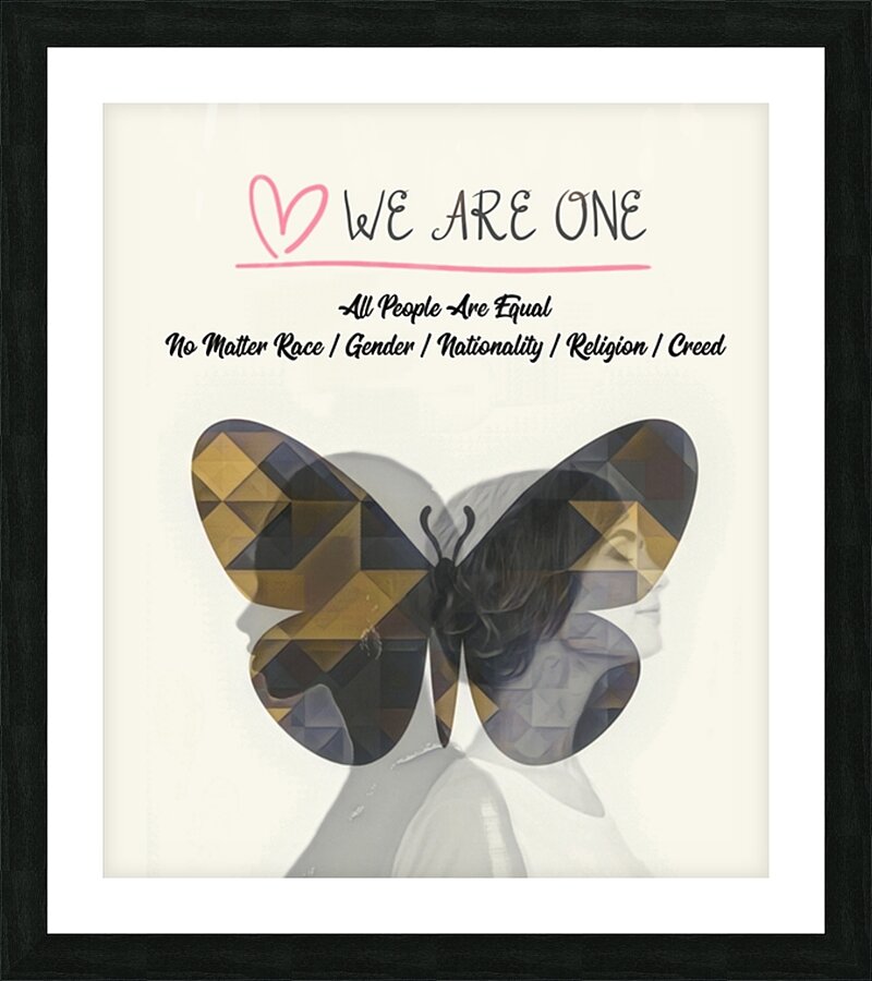 WE ARE ONE - With Text Picture Frame print