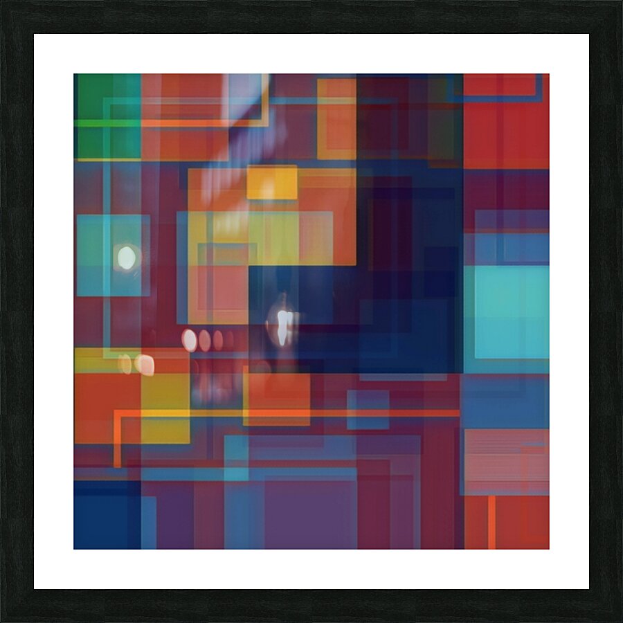 Multilayer Overlap Picture Frame print