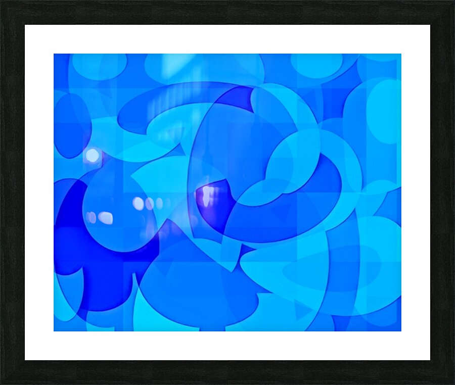 Blued Overlap Picture Frame print