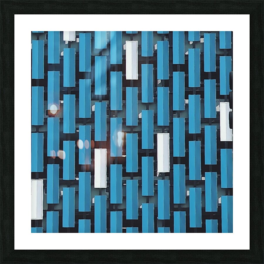 Blue Fascade Picture Frame print