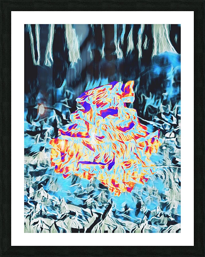 Ghost Flame Picture Frame Printing