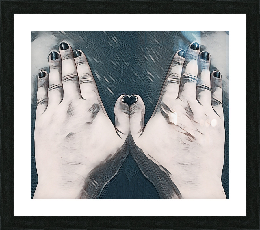 Heart in hand Picture Frame print