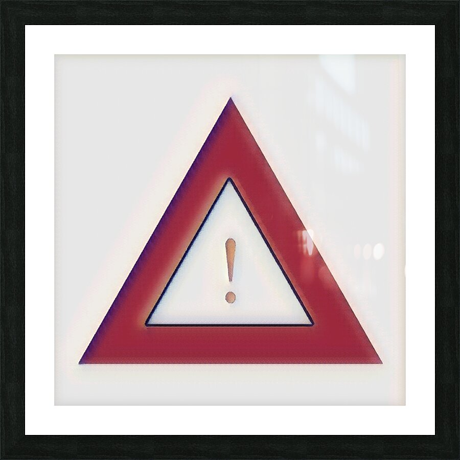 Altered Caution Picture Frame print