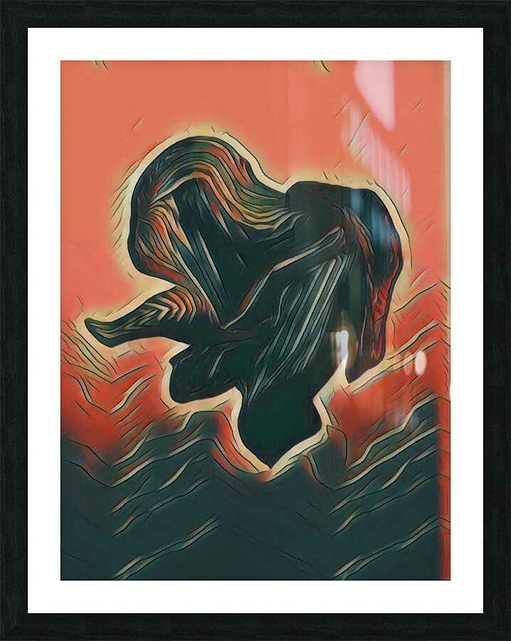 Shadowed Figure Picture Frame print