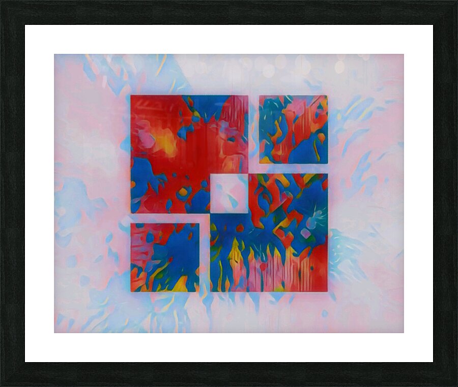 Color Squares Picture Frame print