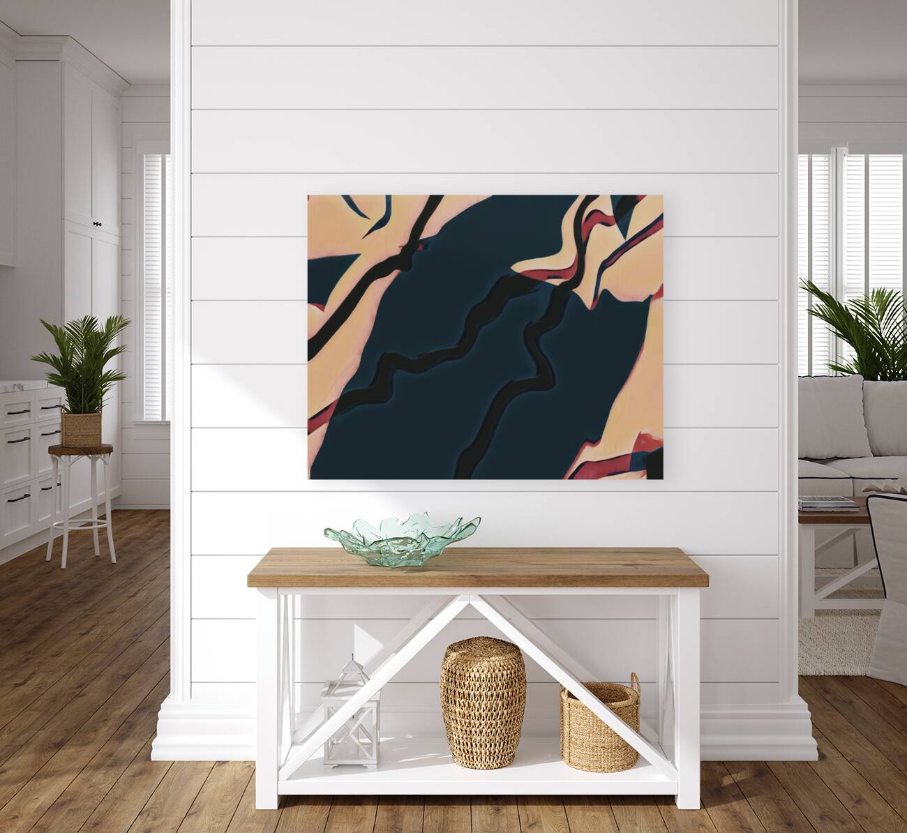 Electric Lines - Red & Blue Reproduction